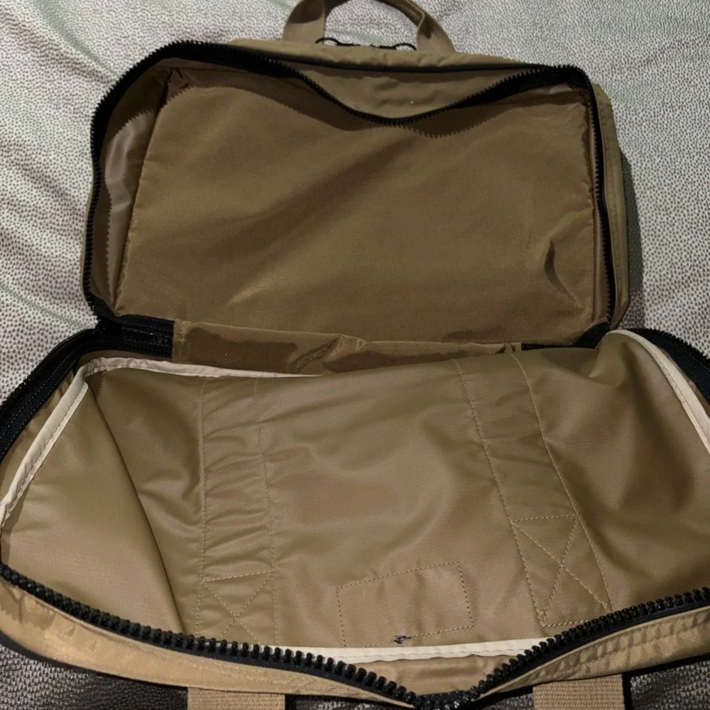 Lands End Direct Merchants Travel Bag Luggage Brown Nylon Unisex 18x15x6 US made